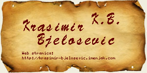 Krasimir Bjelošević vizit kartica